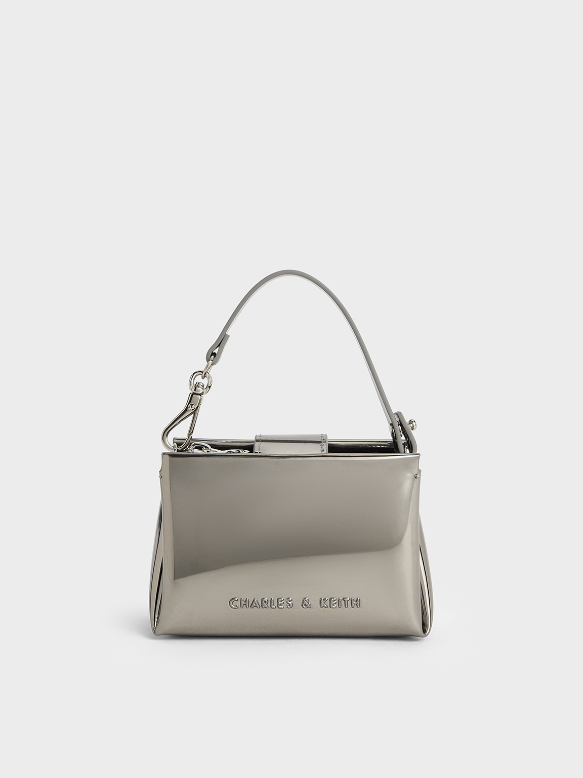 Bosie ボシー トップハンドルポーチ - ピューター | CHARLES & KEITH