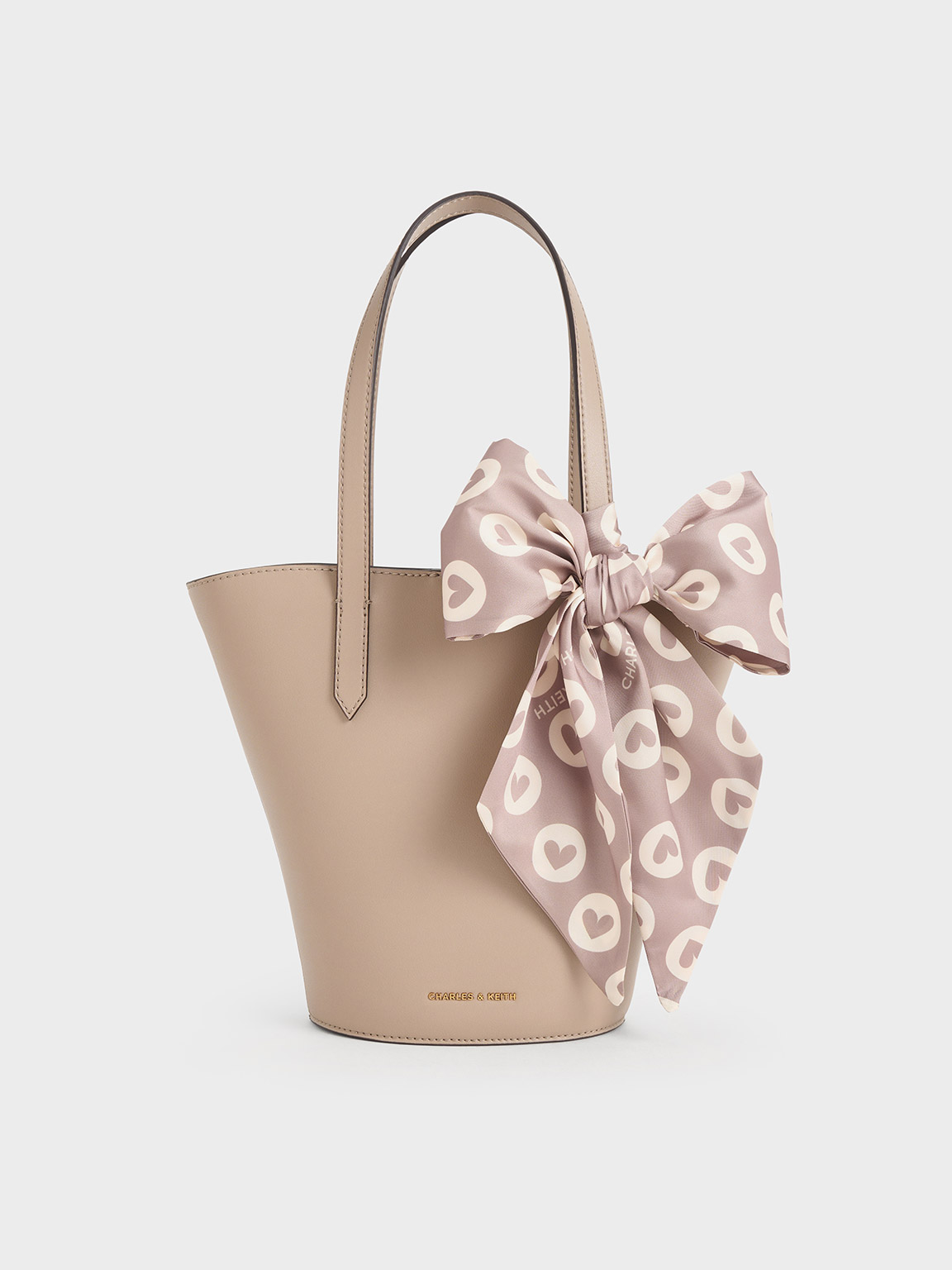 Siana シアナ スカーフプリントトートバッグ - トープ | CHARLES