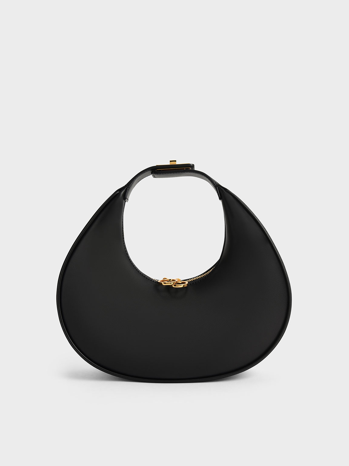 クレッセント ホーボーバッグ - ブラック | CHARLES & KEITH