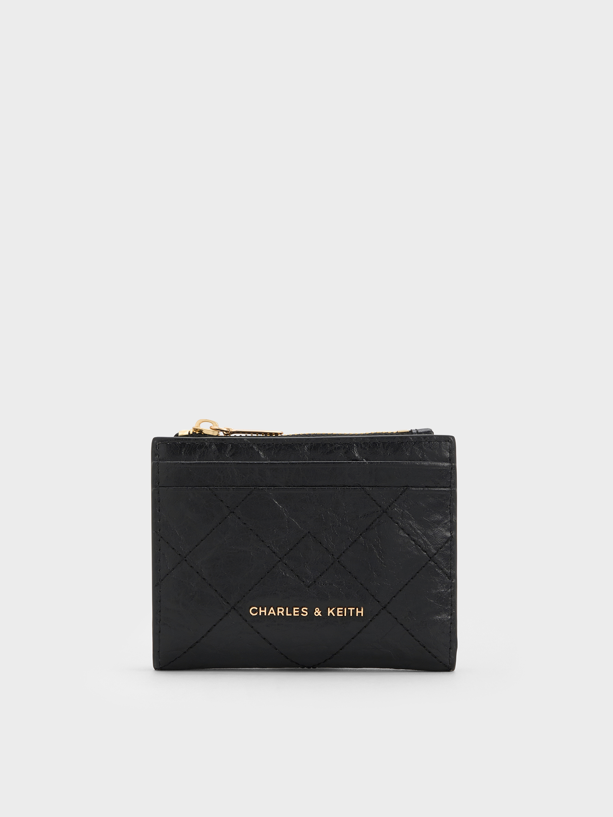 Duo ドゥオ キルトスモールウォレット - ブラック | CHARLES & KEITH