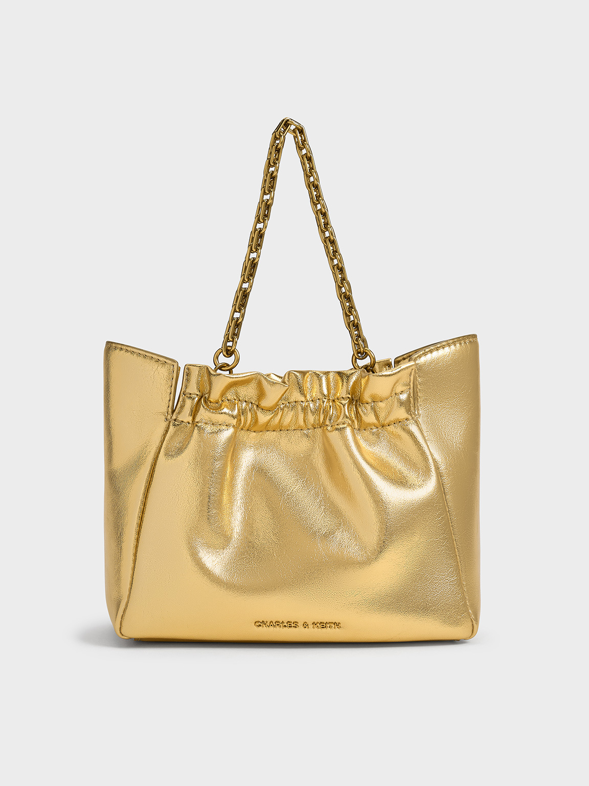 Brigette ブリジット チェーンハンドルショルダーバッグ - ゴールド